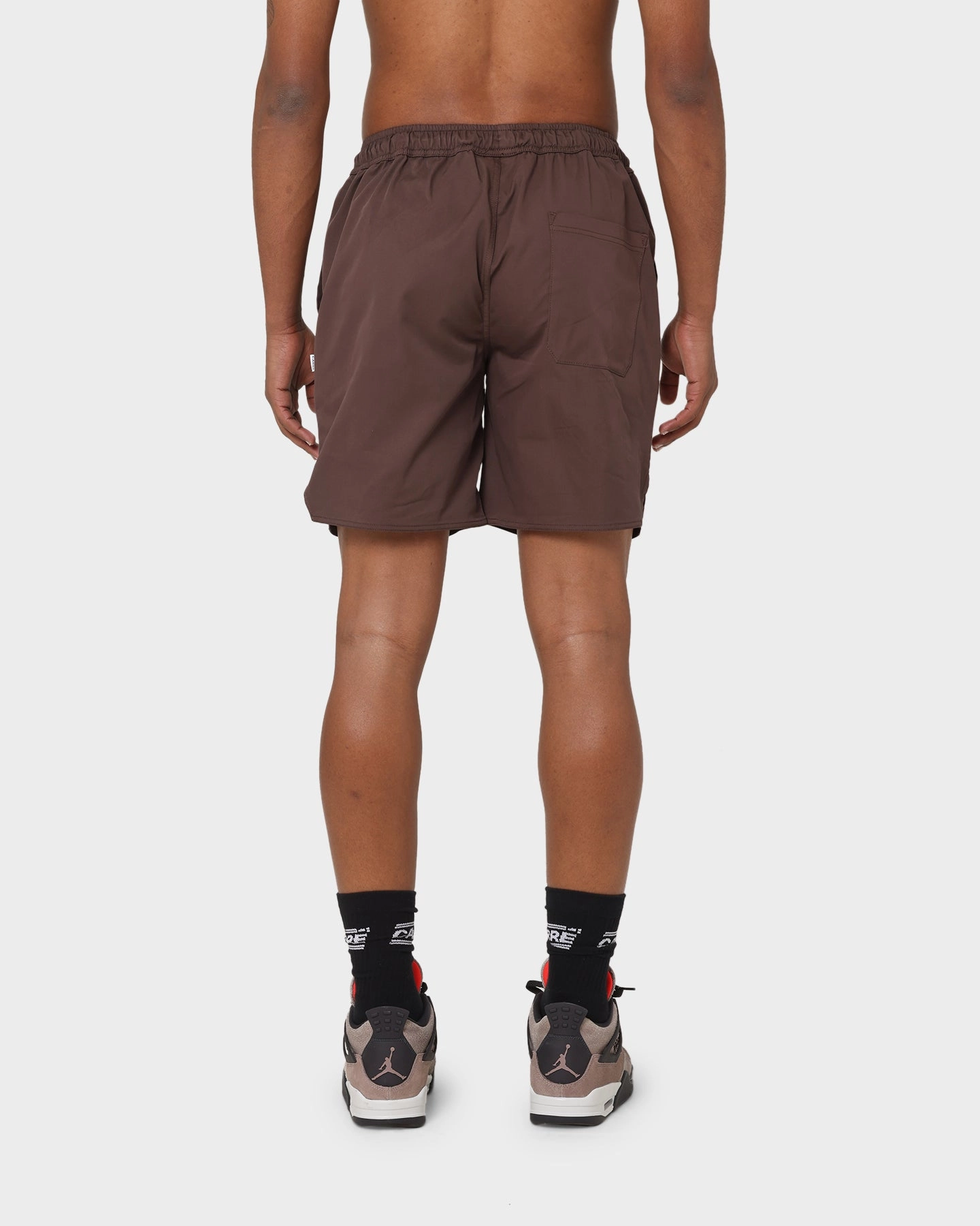 Flexible Waistband Carr?? Arc La Plage Shorts Dark Brown
