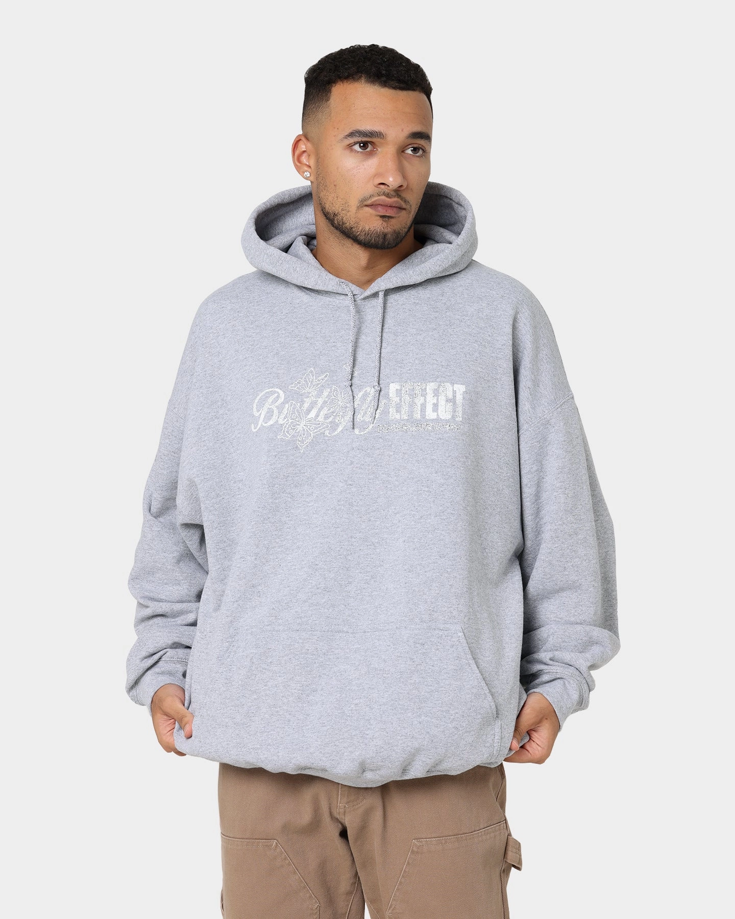 Rats Get Fat Butterfly Effect Hoodie Grey Stretch Fit