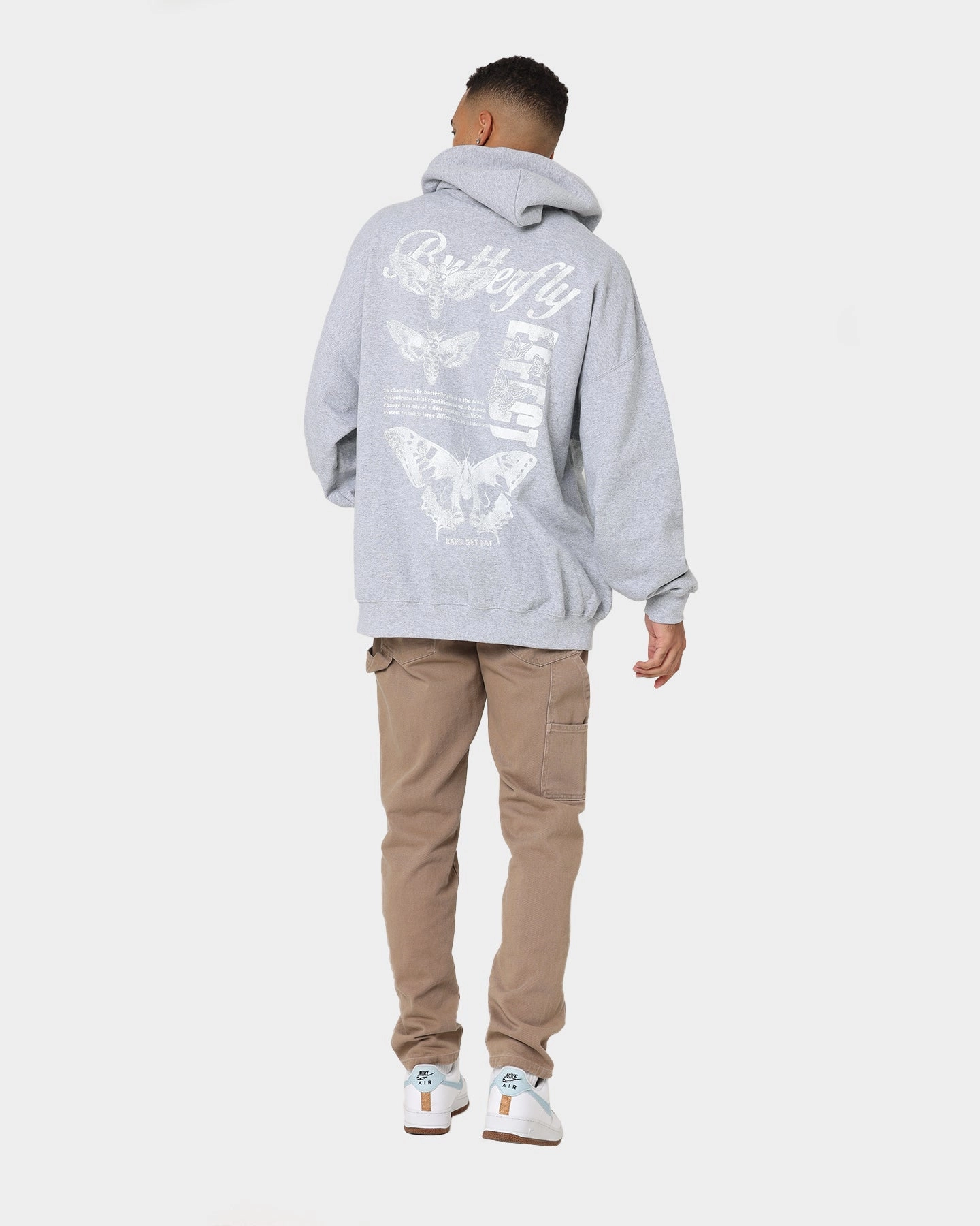 OdorControl Treatment Rats Get Fat Butterfly Effect Hoodie Grey