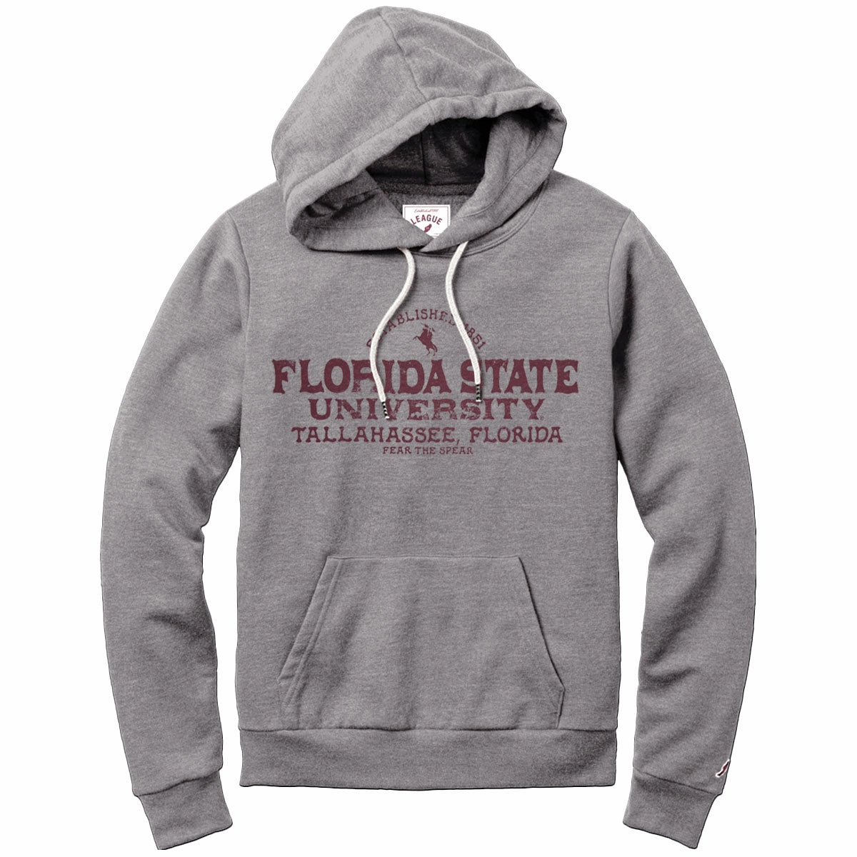 rigid Fire - control - integrated League Women's Florida State University/Unconquered Silhouette Design Tri-blend Hood - Fall Heather