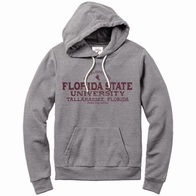 rigid Fire - control - integrated League Women's Florida State University/Unconquered Silhouette Design Tri-blend Hood - Fall Heather