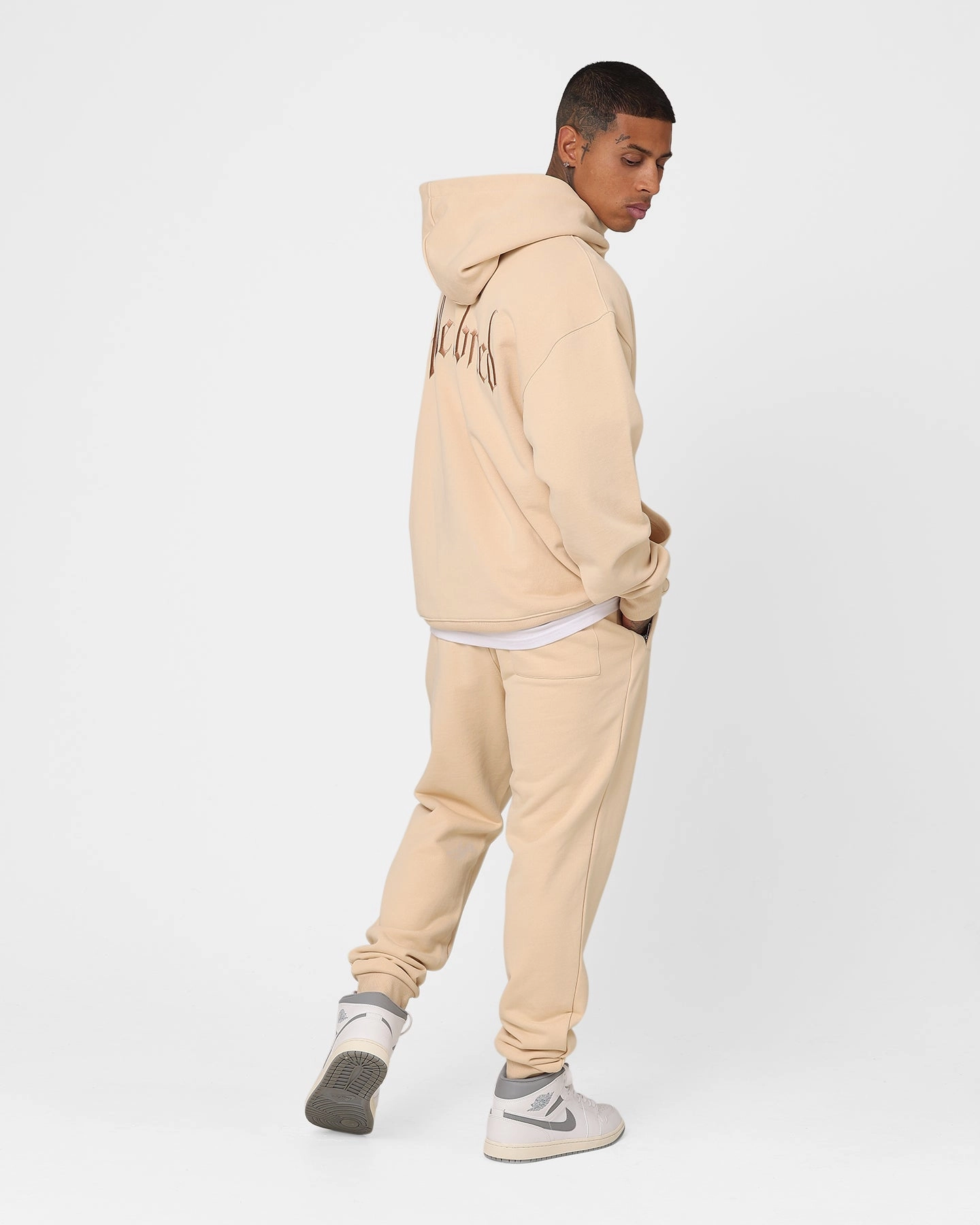 Fallen Breed Signature Logo Hoodie Nude Statement Piece Weekend Comfort