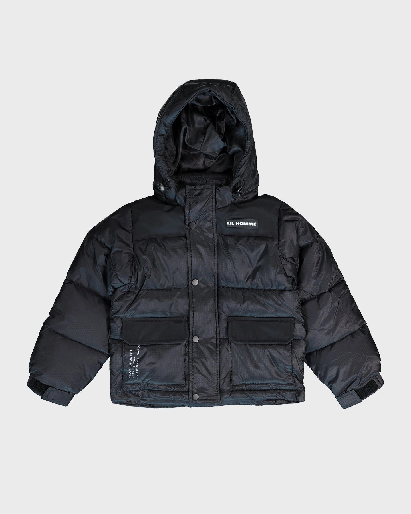 Classic Fit Lil Homme Kid's Roadman Puffer Jacket Black