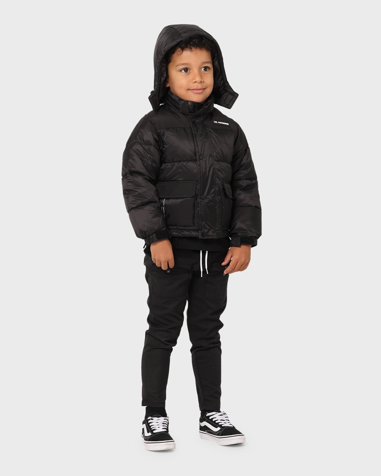 Lil Homme Kid's Roadman Puffer Jacket Black Benefit Gift