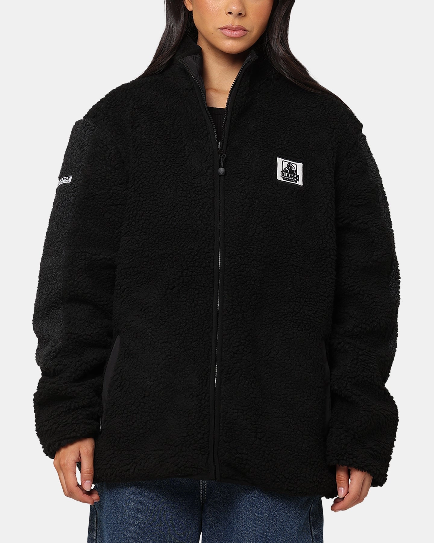 Perfume X-Large Fire Dice Reversible Sherpa Jacket Black