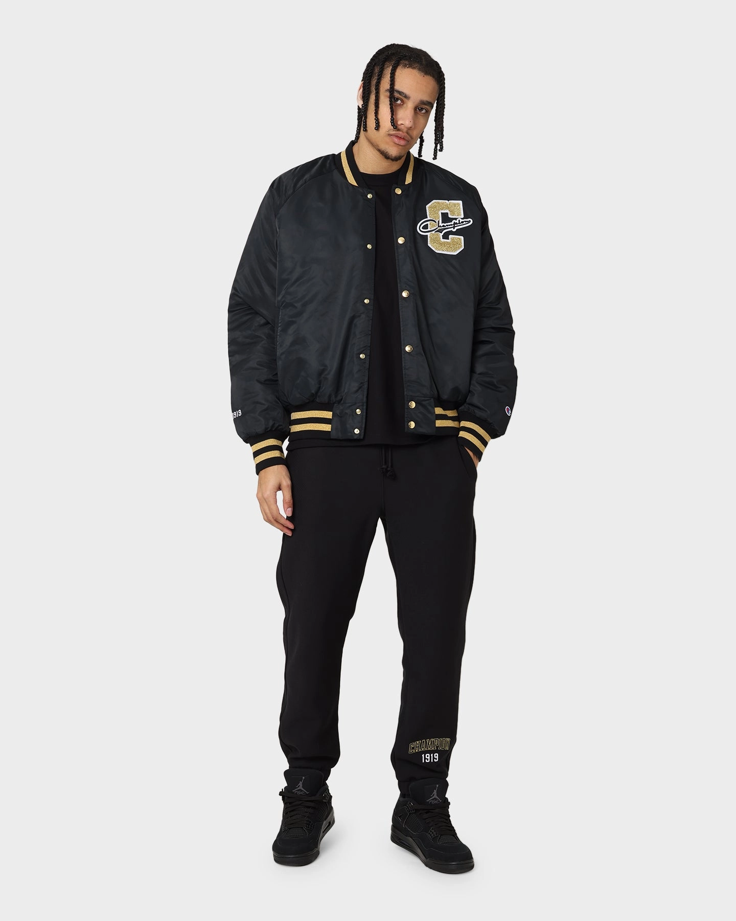 Respect Demonstrate Champion LFS Letterman Jacket Black/Gold