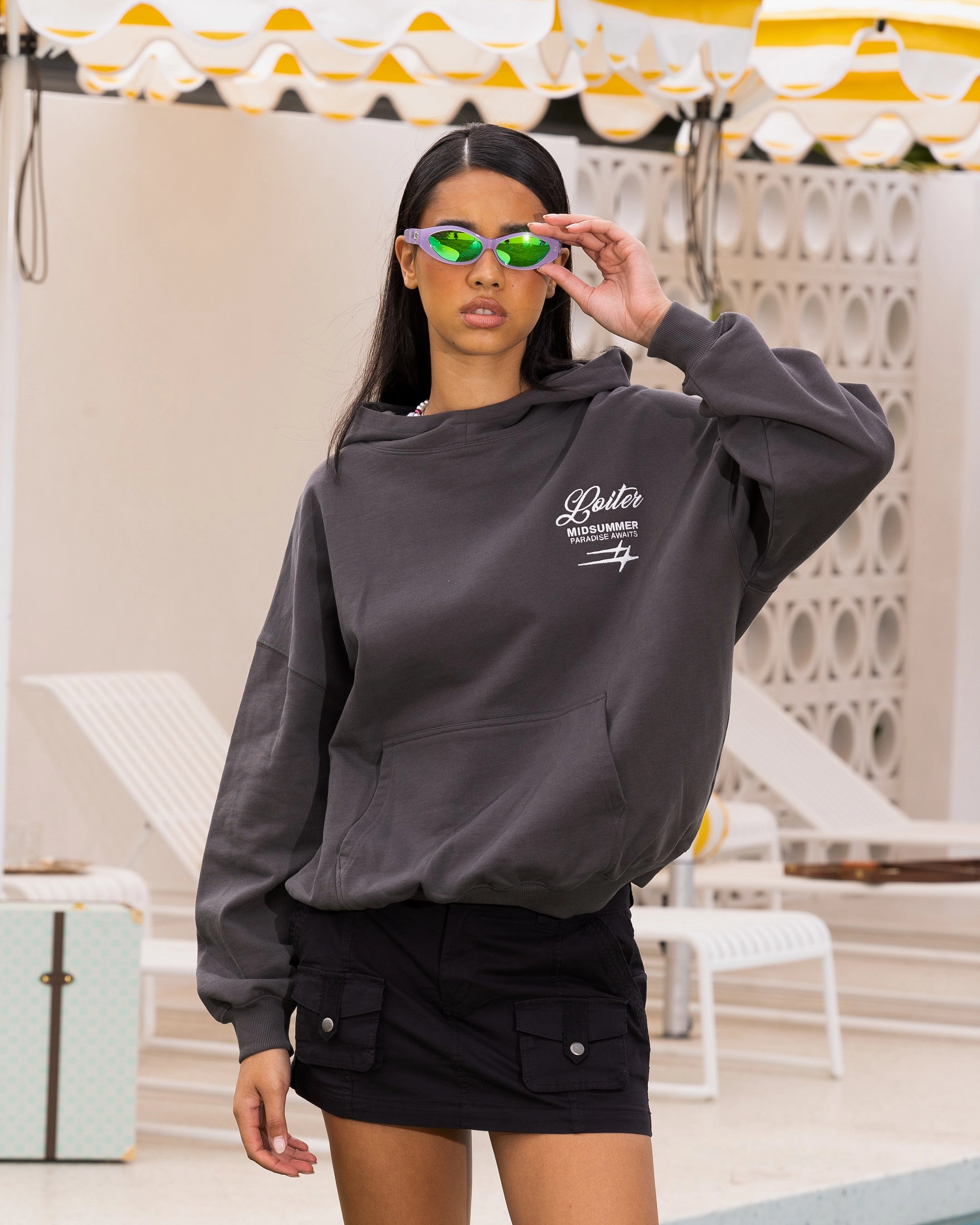 Climb anniversary Loiter Alter Hoodie Charcoal