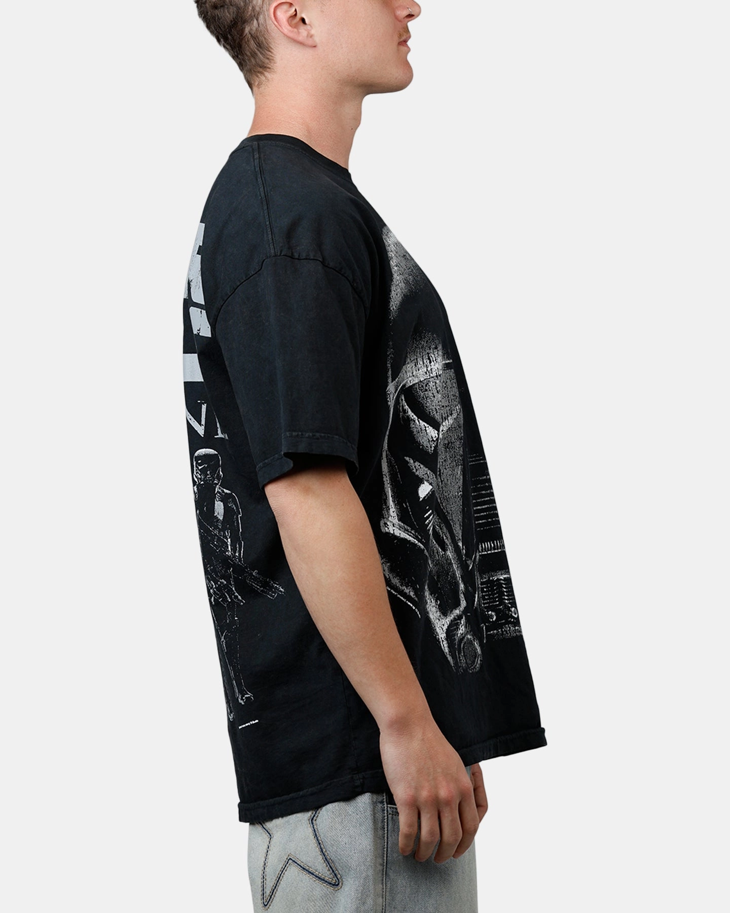 73 Studio Star Wars Death Trooper Vintage T-Shirt Black sports activity Relaxed Outfit