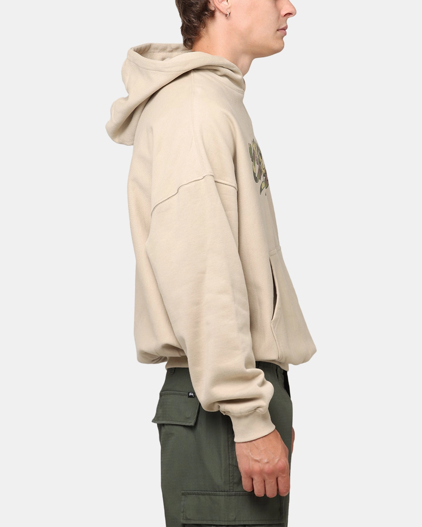 Carre Camo Script Hoodie Stone Exclusive All Season
