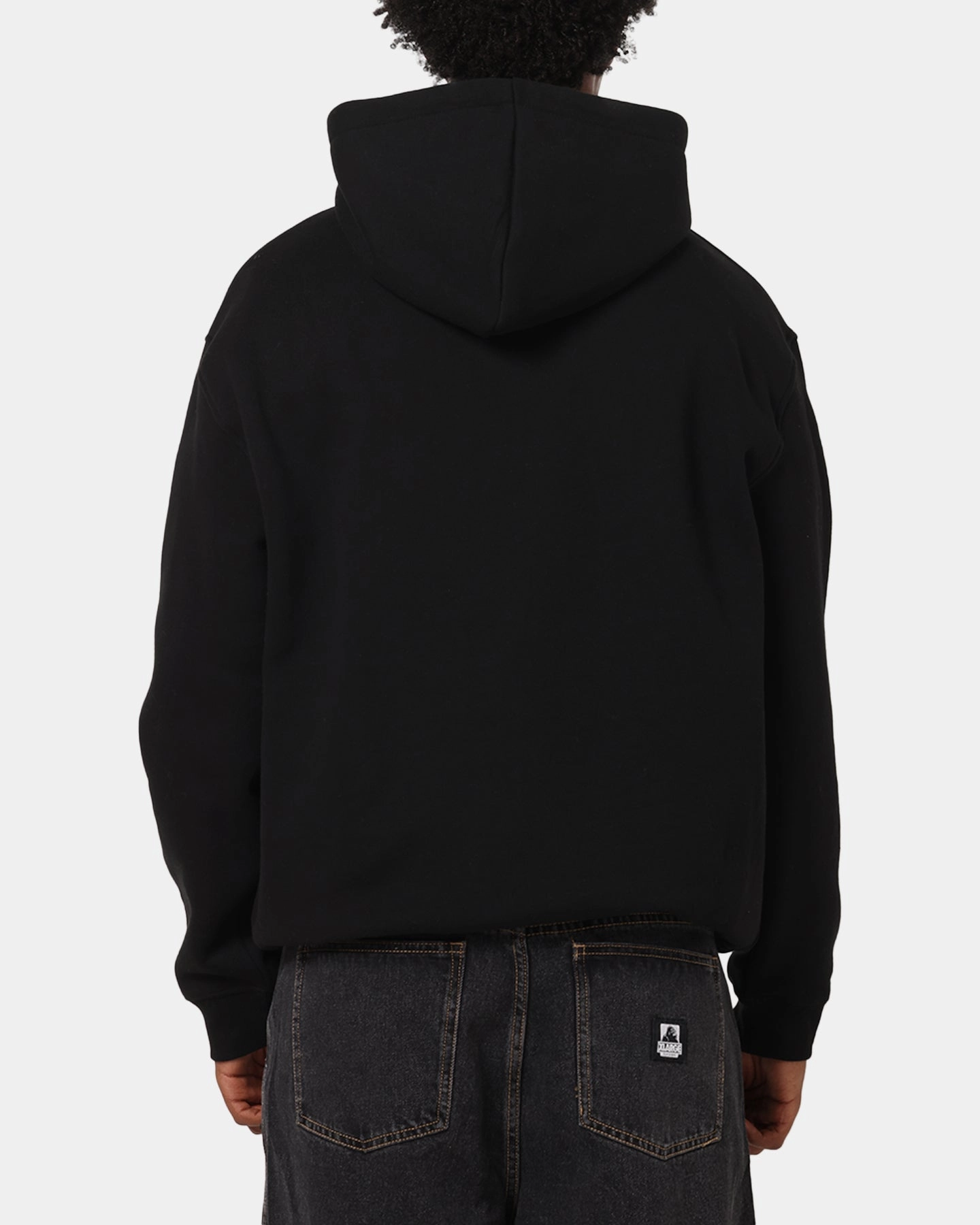 S Double Small Stock Hoodie Black Crew - friendly