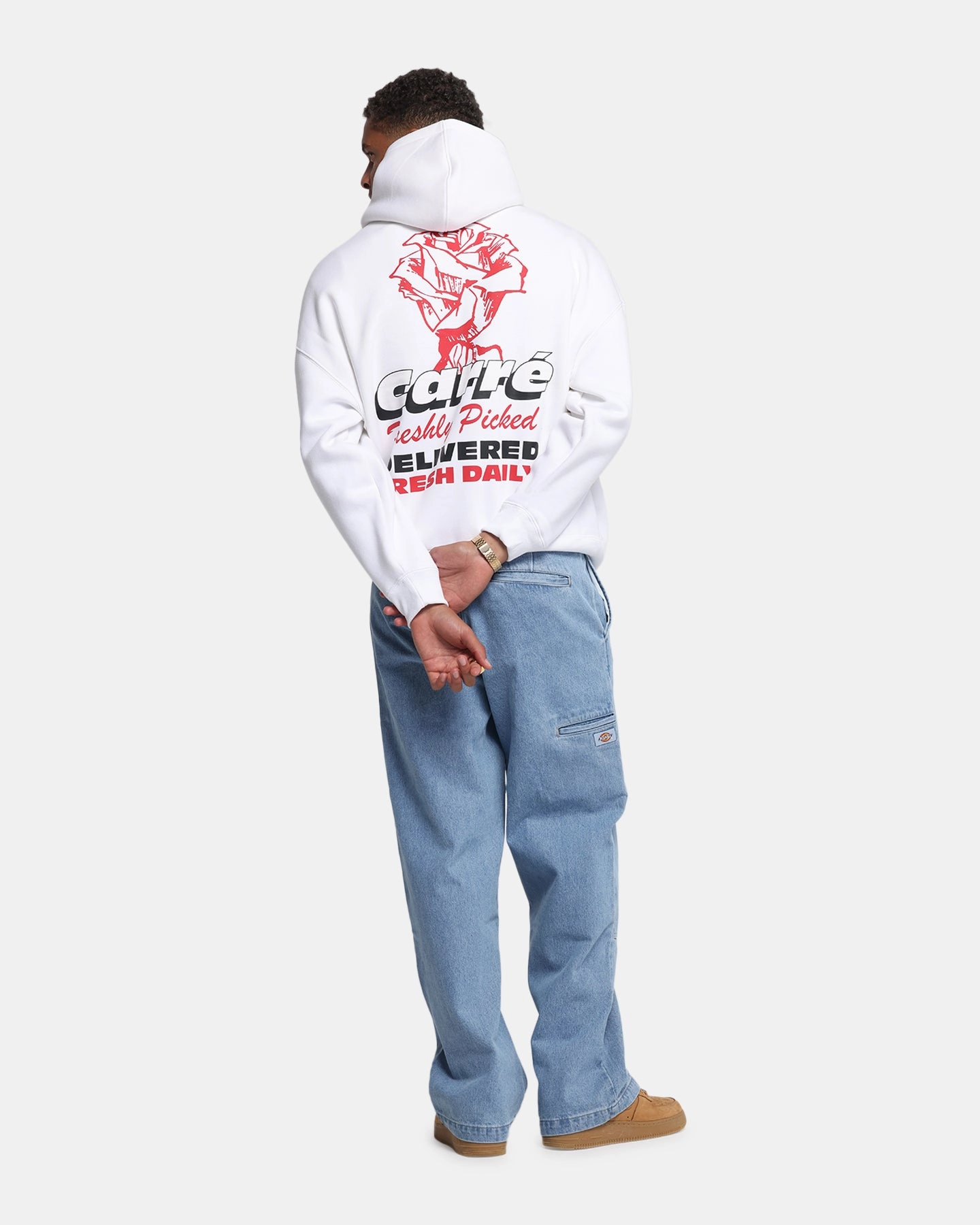 Carre Freshly Picked Hoodie White Outdoor Smooth Relaxed fit style