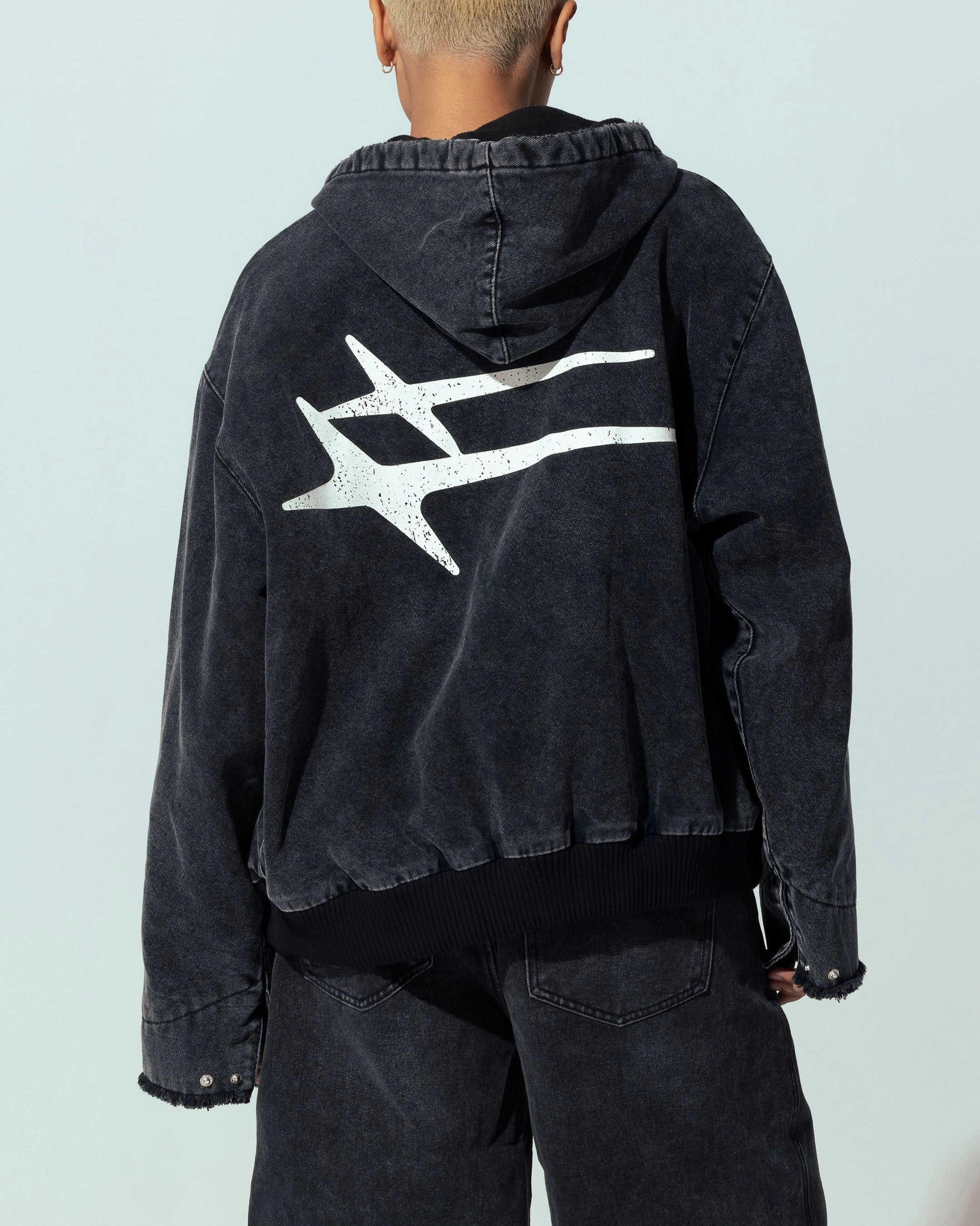 Loiter Workwear Zip Jacket Vintage Black platform
