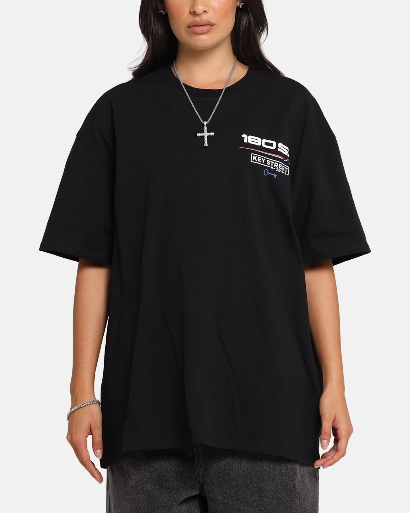 Key Street Nismo 180SX T-Shirt Black Street Trend Soft Cotton Feel