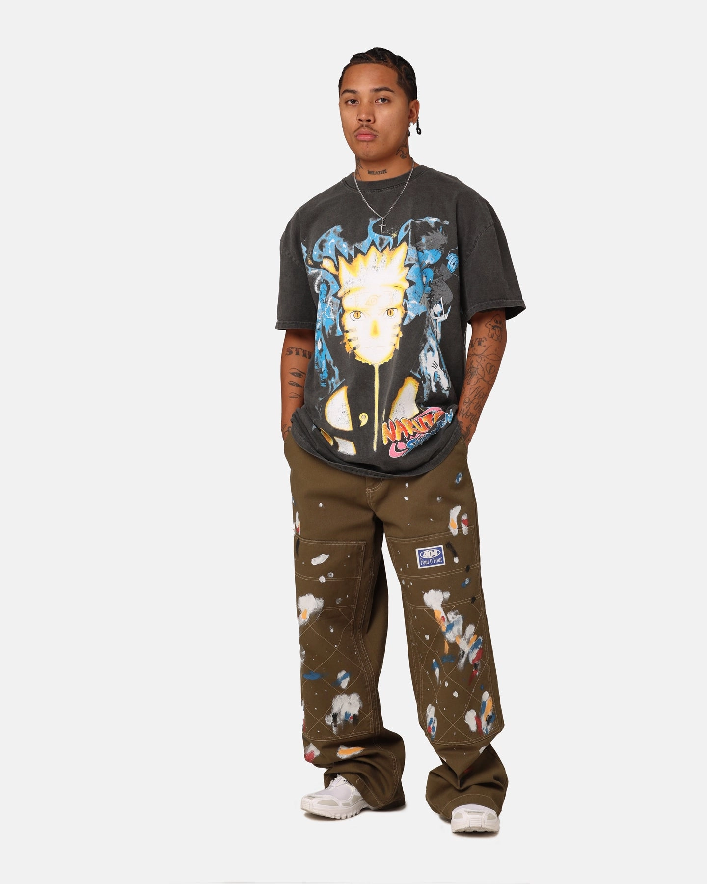 UV protection layer Goat Crew X Naruto Naruto Shippuden Heavyweight T-Shirt Black Wash