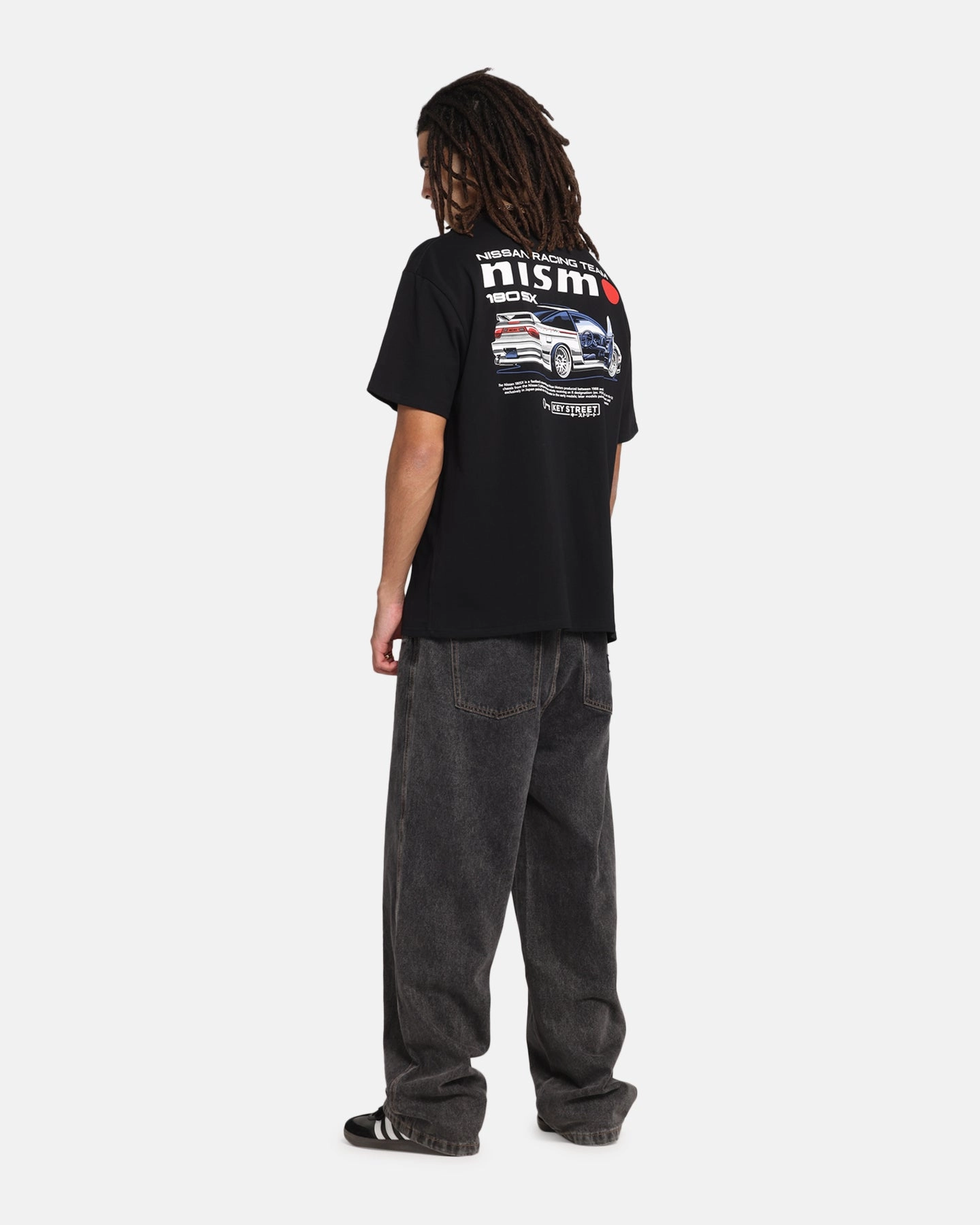 Sporty Chic Gym workout Key Street Nismo 180SX T-Shirt Black