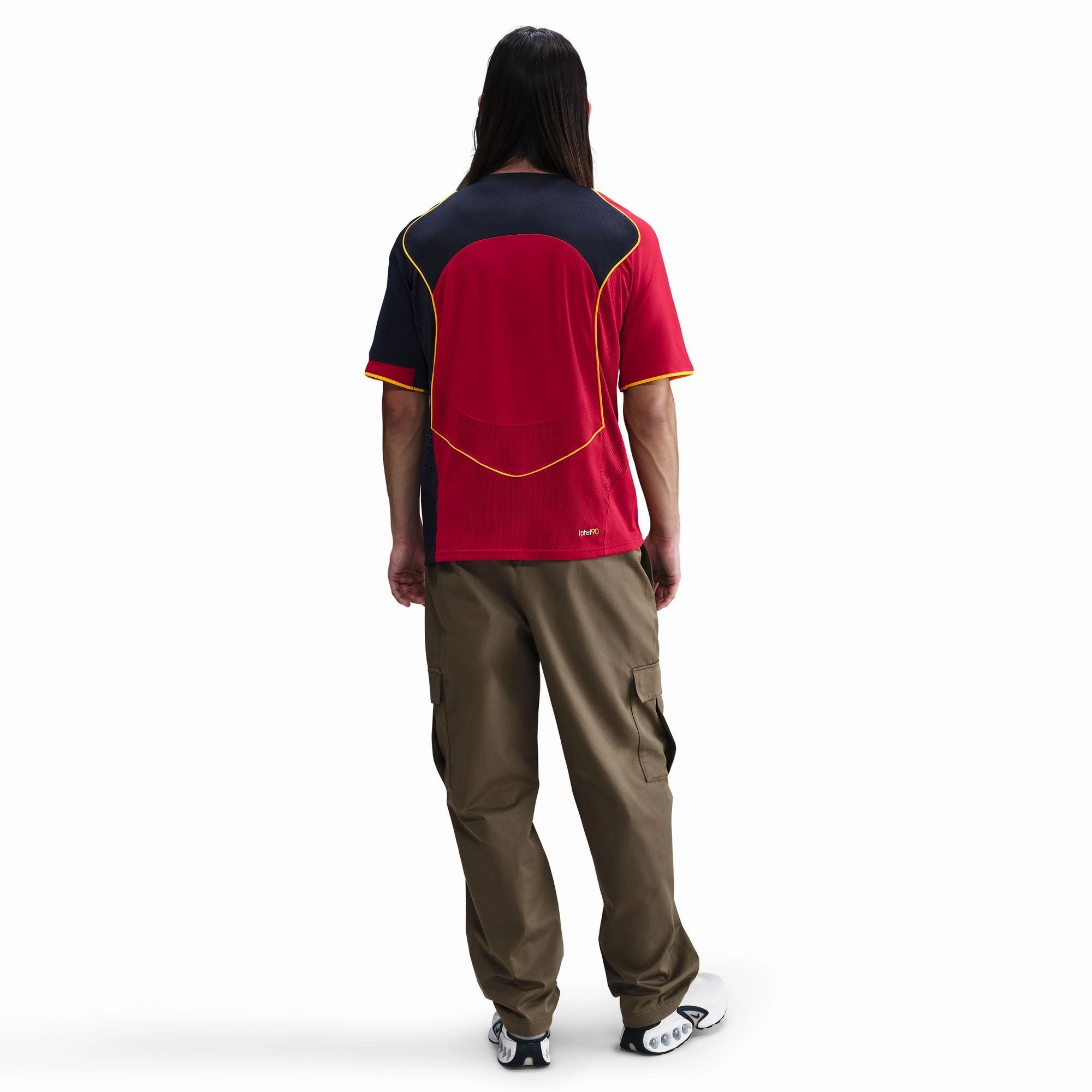 Nike Total 90 Dri-FIT Soccer Jersey 'Gym Red' Mesh Insert Subtle patterns
