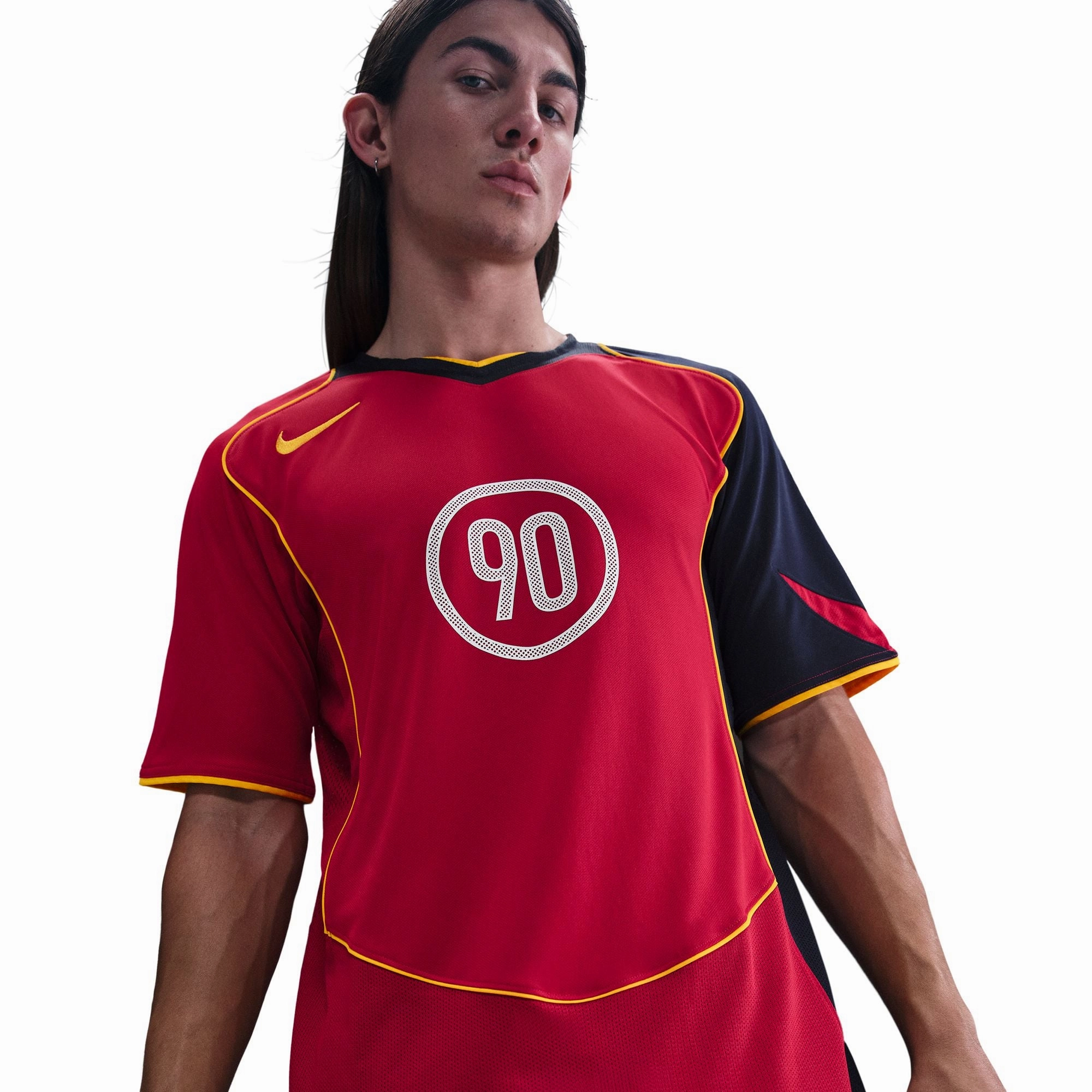 Reinforced Buttonholes Nike Total 90 Dri-FIT Soccer Jersey 'Gym Red'