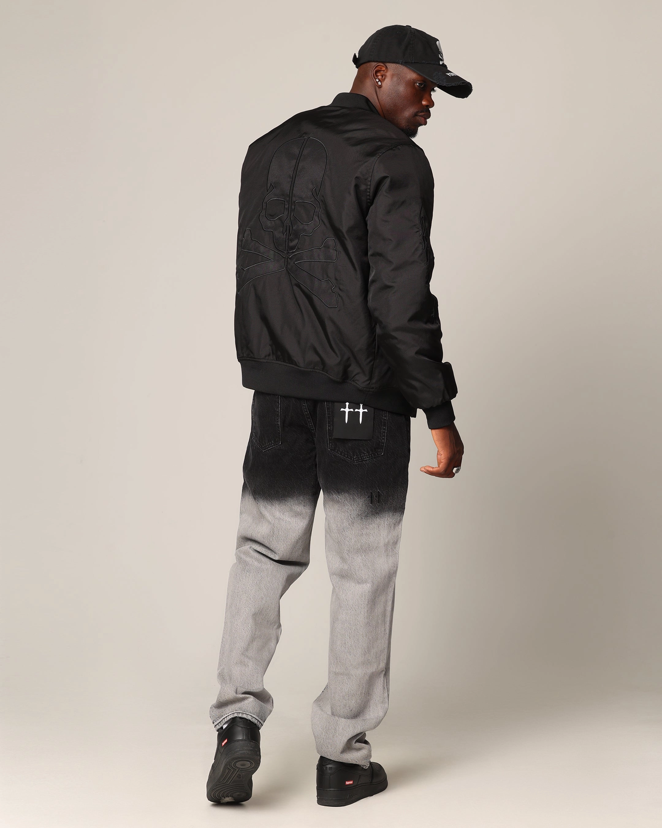 Saint Morta Hellfire Bomber Jacket Black Dry