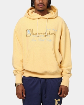 Champion Vintage Logo Sweatshirt Hoodie Yellow Urban suitable for religious ceremonies