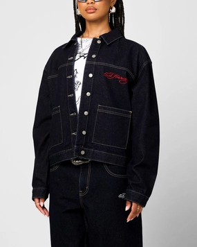 Ed Hardy Coach Denim Jacket Raw Indigo Allure