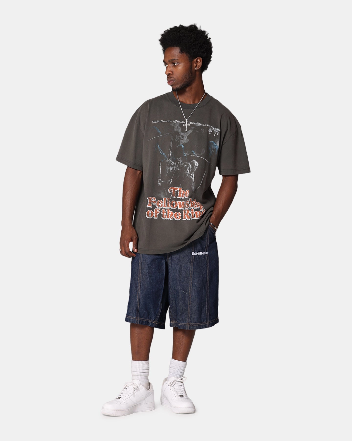 American Thrift X Lord Of The Rings Fellowship Heavy T-Shirt Black Wash Trendy Comfort Award-winning