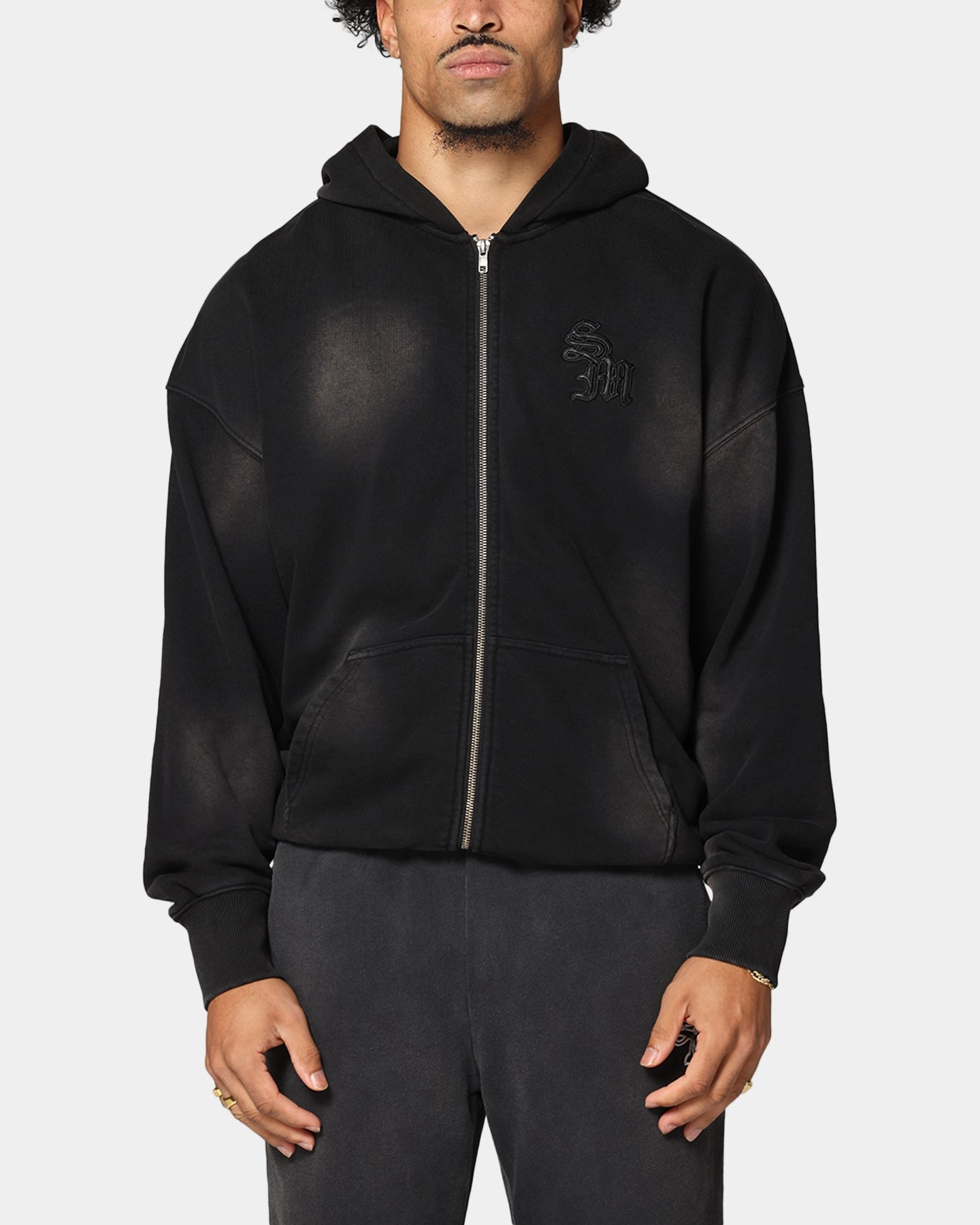 Saint Morta Gothic Zip Hoodie Sunfade Black ShockAbsorbing Core