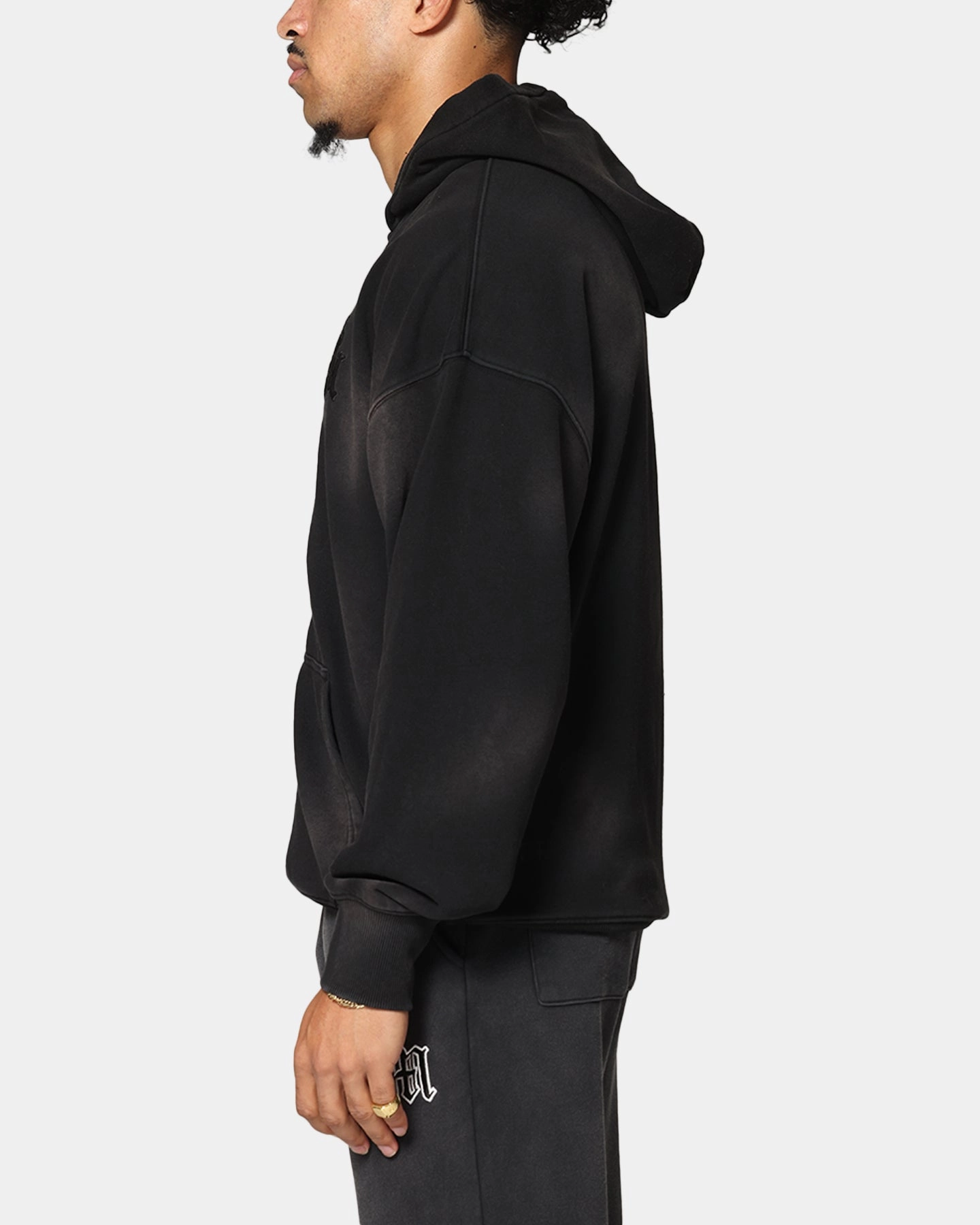 Saint Morta Gothic Zip Hoodie Sunfade Black Jungle - ready Soft Fresh