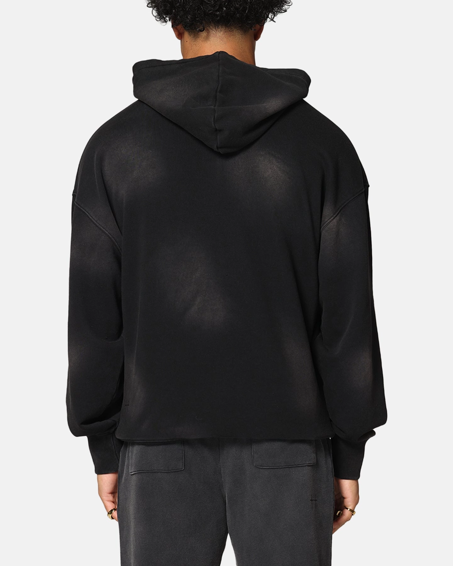 Saint Morta Gothic Zip Hoodie Sunfade Black SpillProof Coating Minimalist Trimmings