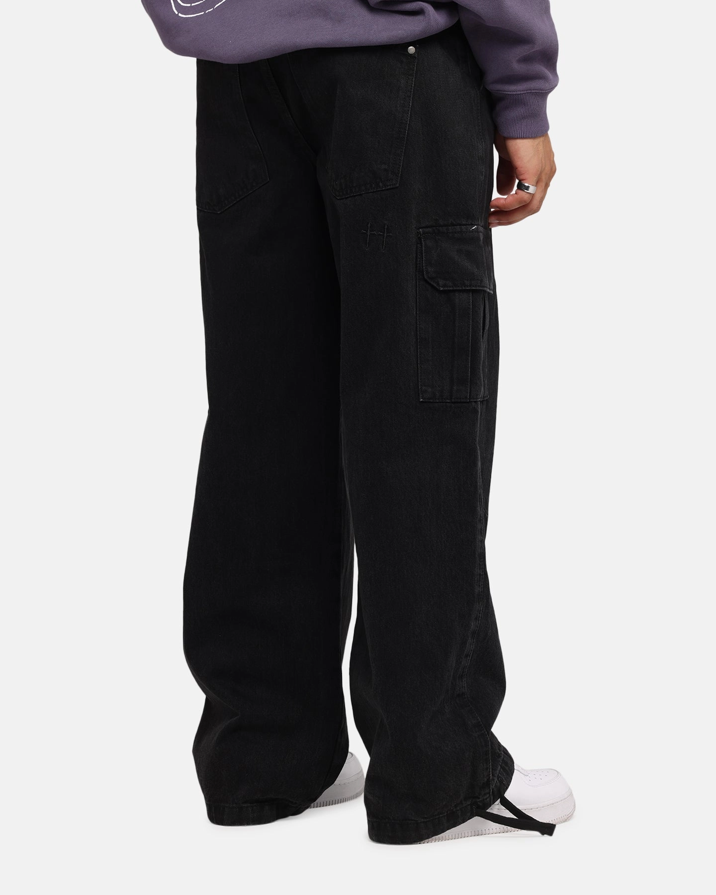 Slim Comfort Saint Morta Baggy Cargo Pants Black