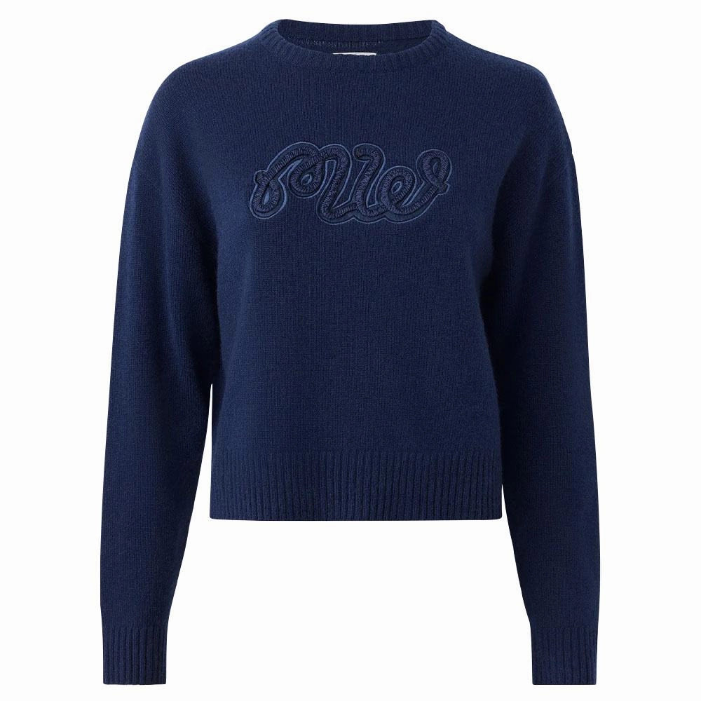 AntiPilling Finish Malbon Boat Golf Sweater Navy - FW24 Women