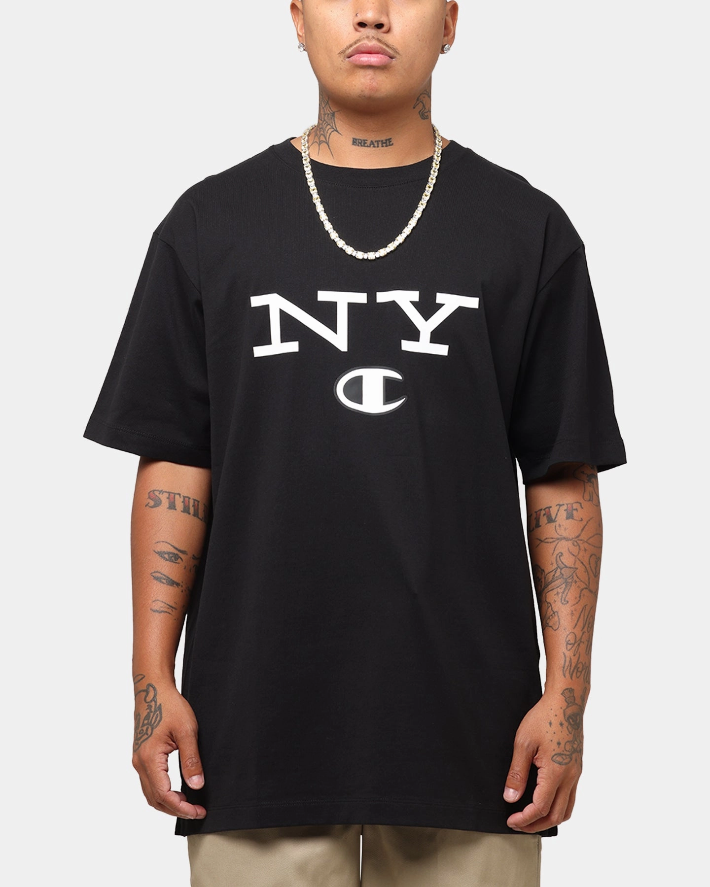 Champion Rochester Graphic T-Shirt Black long sleeved