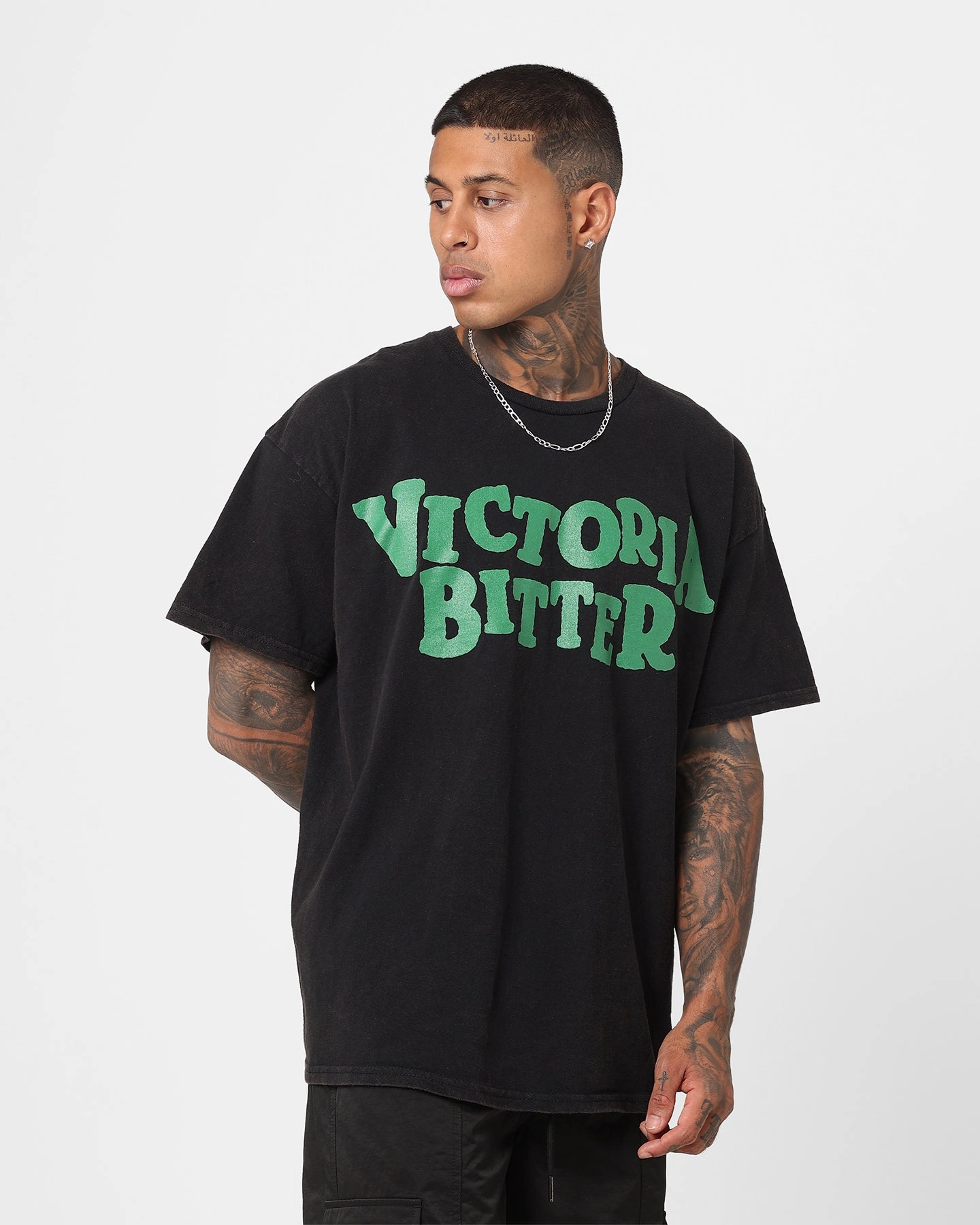 Goat Crew X Victoria Bitter VB Vintage T-Shirt Black Wash Active Layering