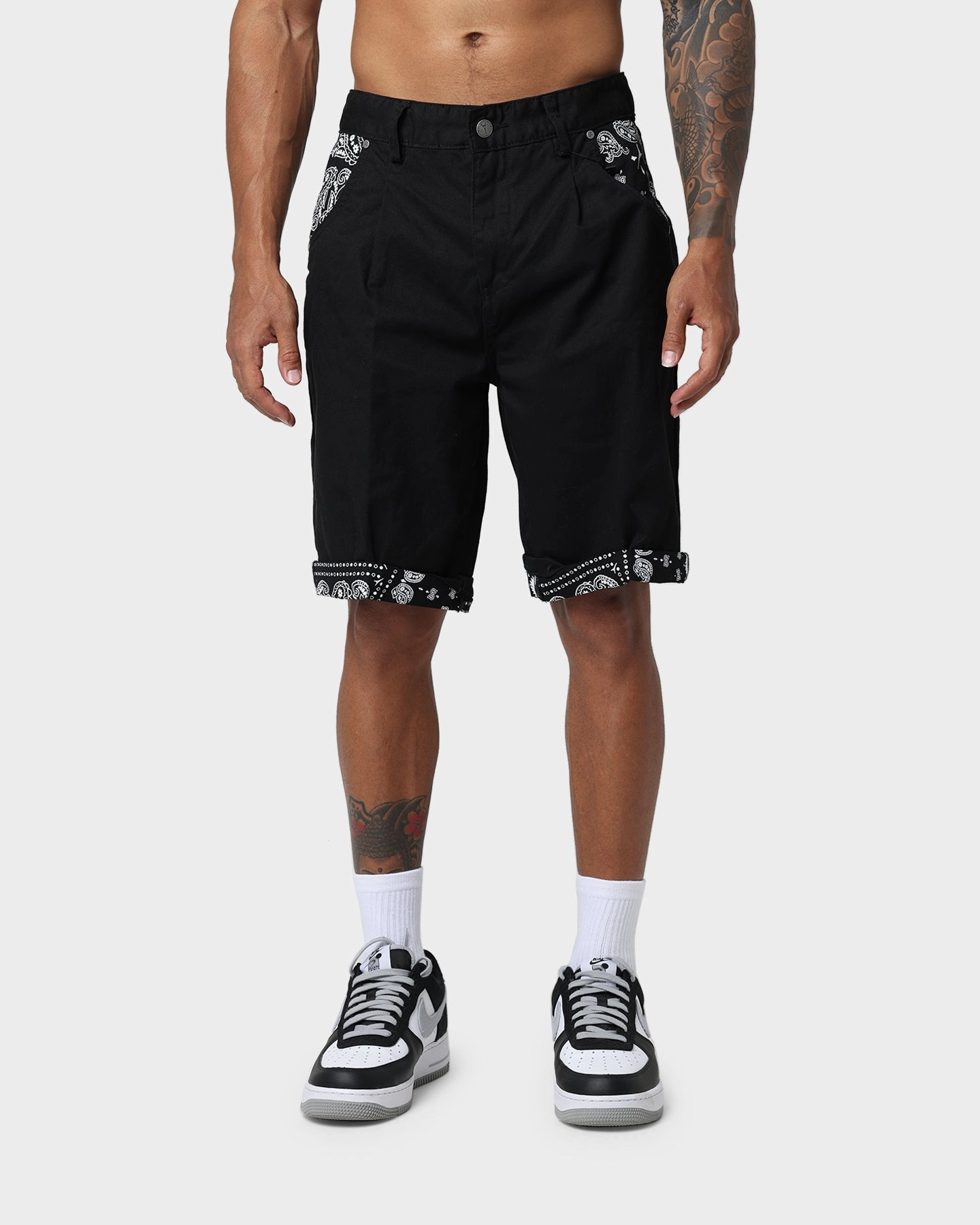Timeless Appeal Carre Bandana Ultra Chino Shorts Black
