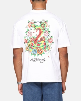 Lint Resistant Surface Ed Hardy Serpent T-Shirt White