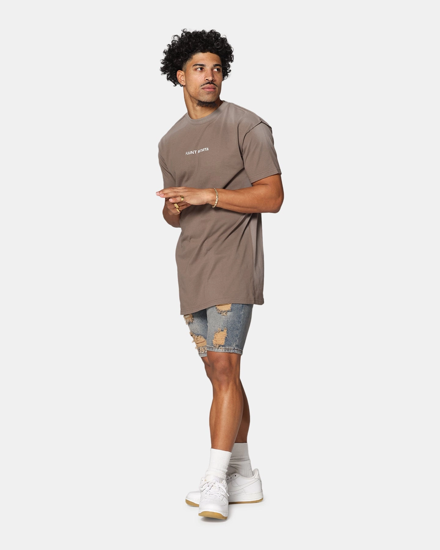 Saint Morta Void Lafayette T-Shirt Sunfade Brown Teenager coolness Cozy Vibes