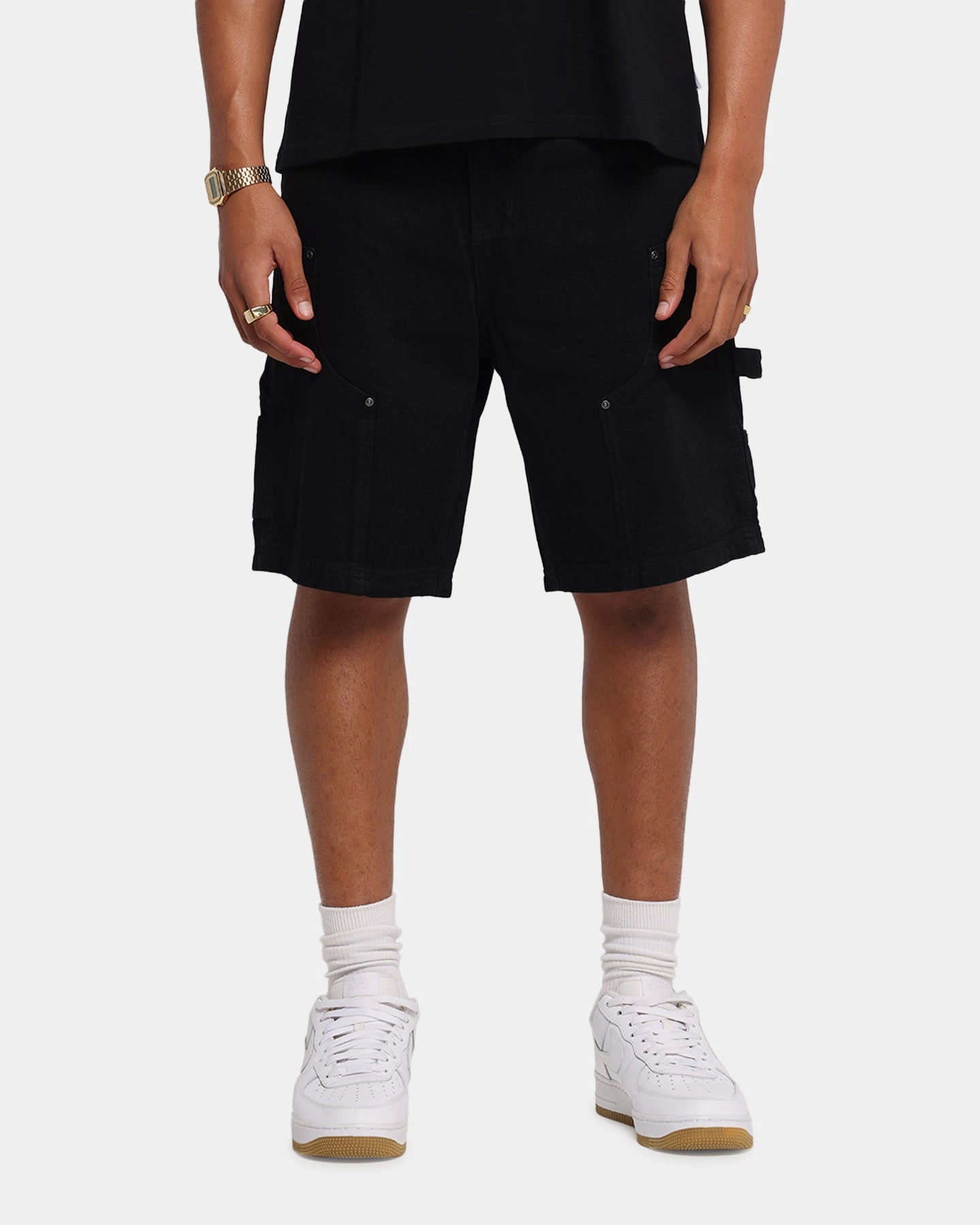 Earth Tones Carre Weatherwear Carpenter Jorts Black
