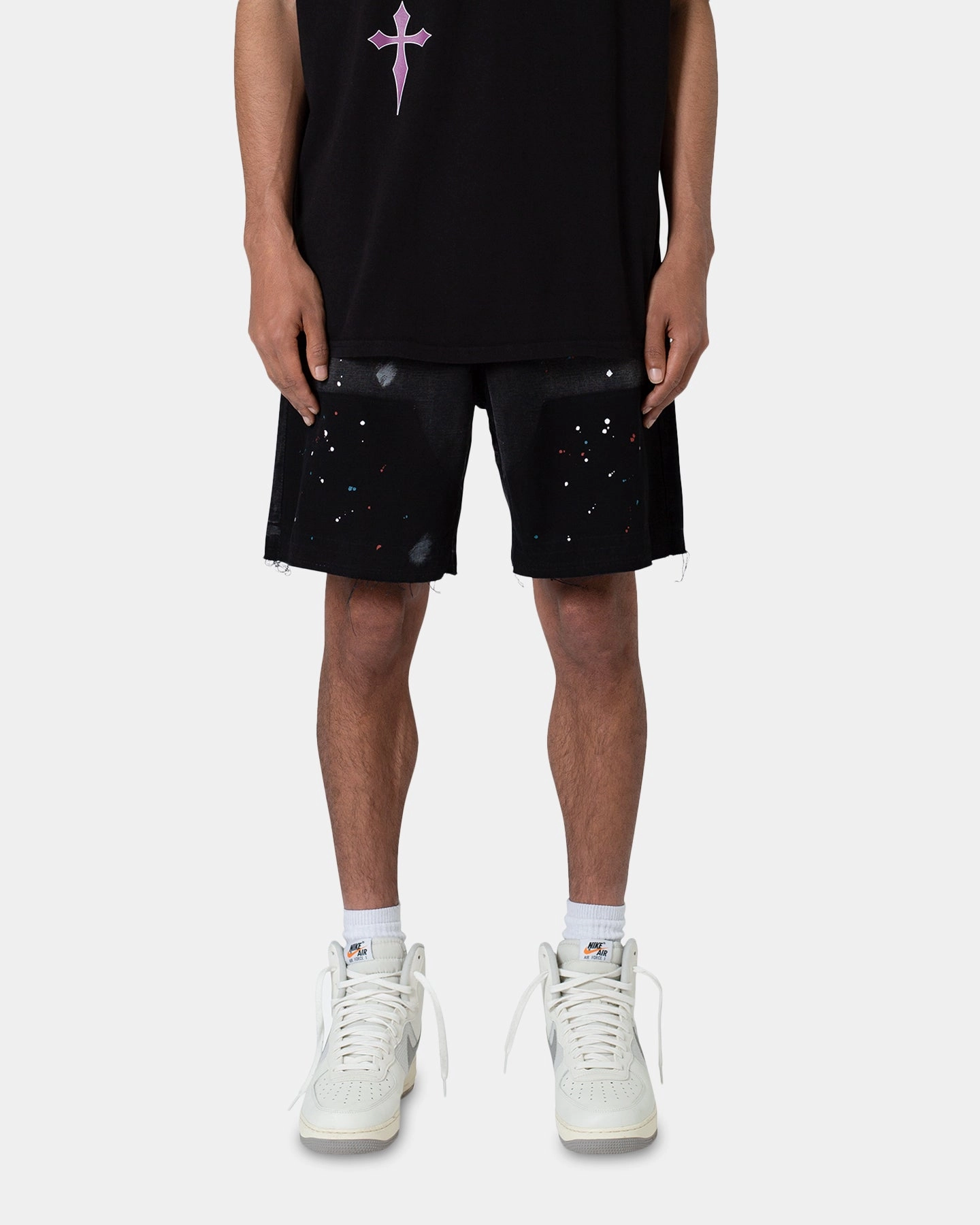 MNML B243 Shorts Slate striped shorts Back pockets