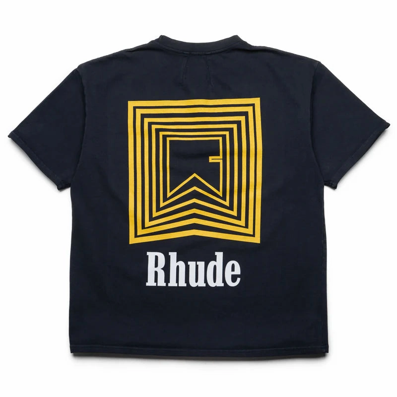 Trendy Look Rhude Chevron Logo Repeat tee 'Black'