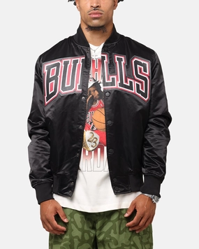 Pro Standard Chicago Bulls Big Logo Satin Jacket Black Hike