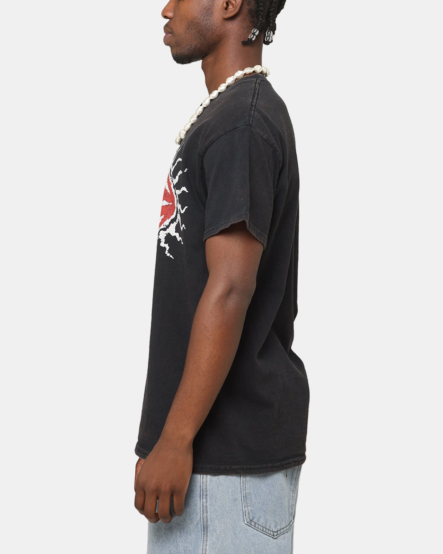 Hole Hole Vintage T-Shirt Black Vintage Tight fit sexiness Modern Casual