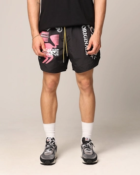 Loiter Rodeo Walk Shorts Black Easy Movement Fit