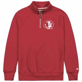 Homefield Men's Vault Seminole Logo 1/4 Zip Fleece - Crimson Tailored Silhouette Smart Outfit