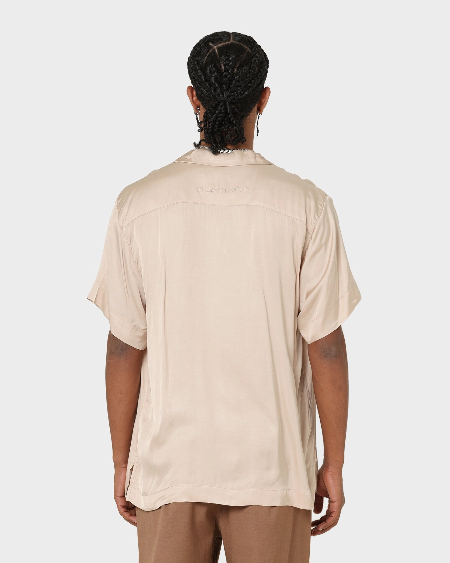 Low Profile Pocket Design Honor The Gift Century Camp Button Up Shirt Khaki