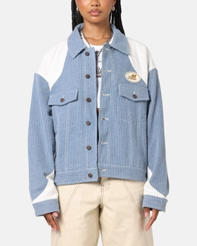 Honor The Gift Color Blocked Trucker Jacket Indigo shopping spree Fashion Active