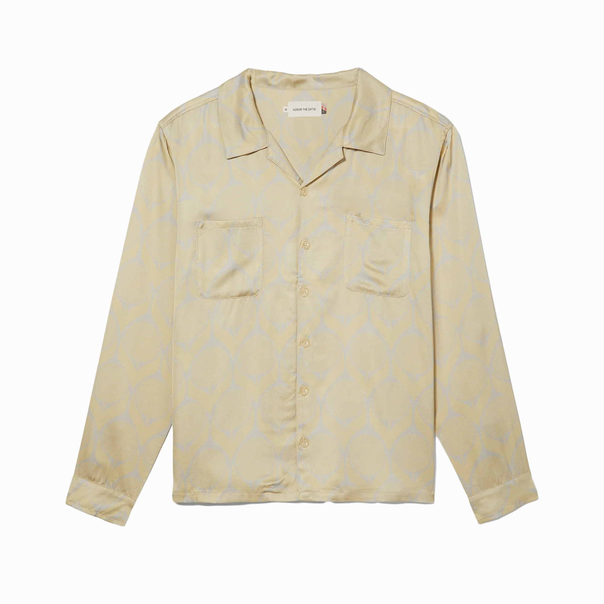tall size Gradient effect Honor The Gift Floral Button Up 'Cream'