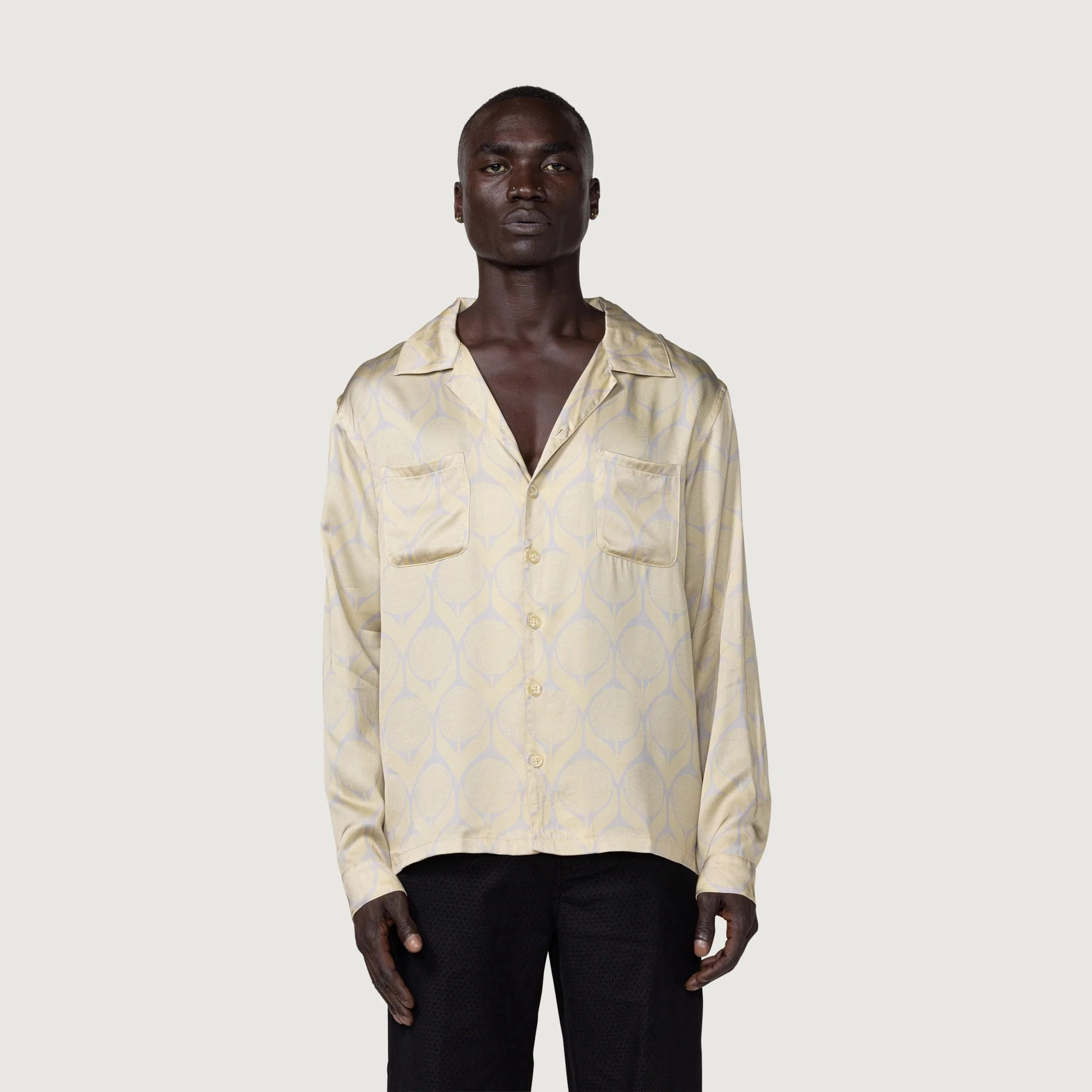 Casual Wear Trendy Pattern Honor The Gift Floral Button Up 'Cream'