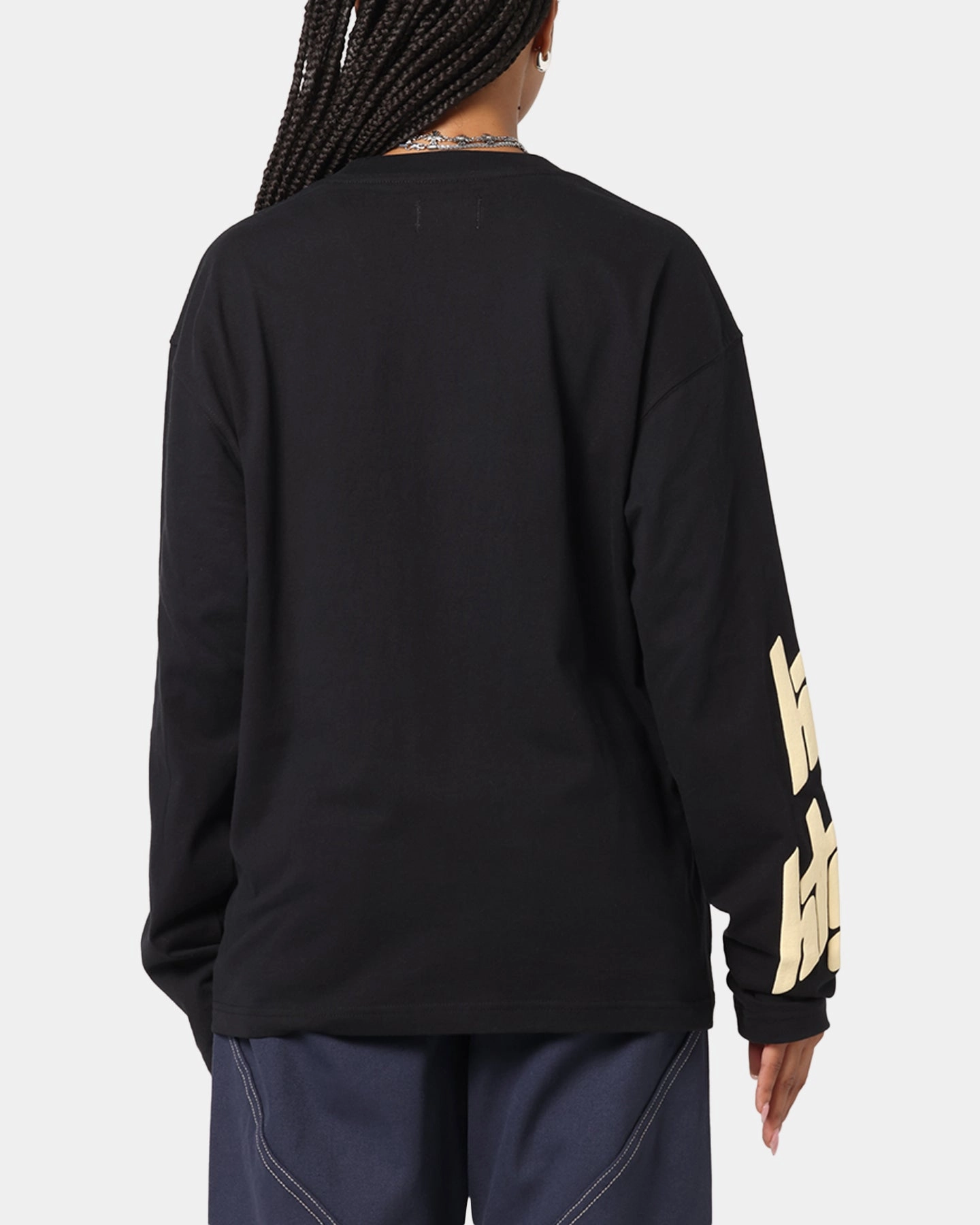 Honor The Gift Fuel Long Sleeve T-Shirt Black Classic Crew Neck