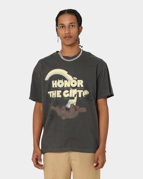 Trendy Piece Holiday Wear Honor The Gift Palms T-Shirt Black