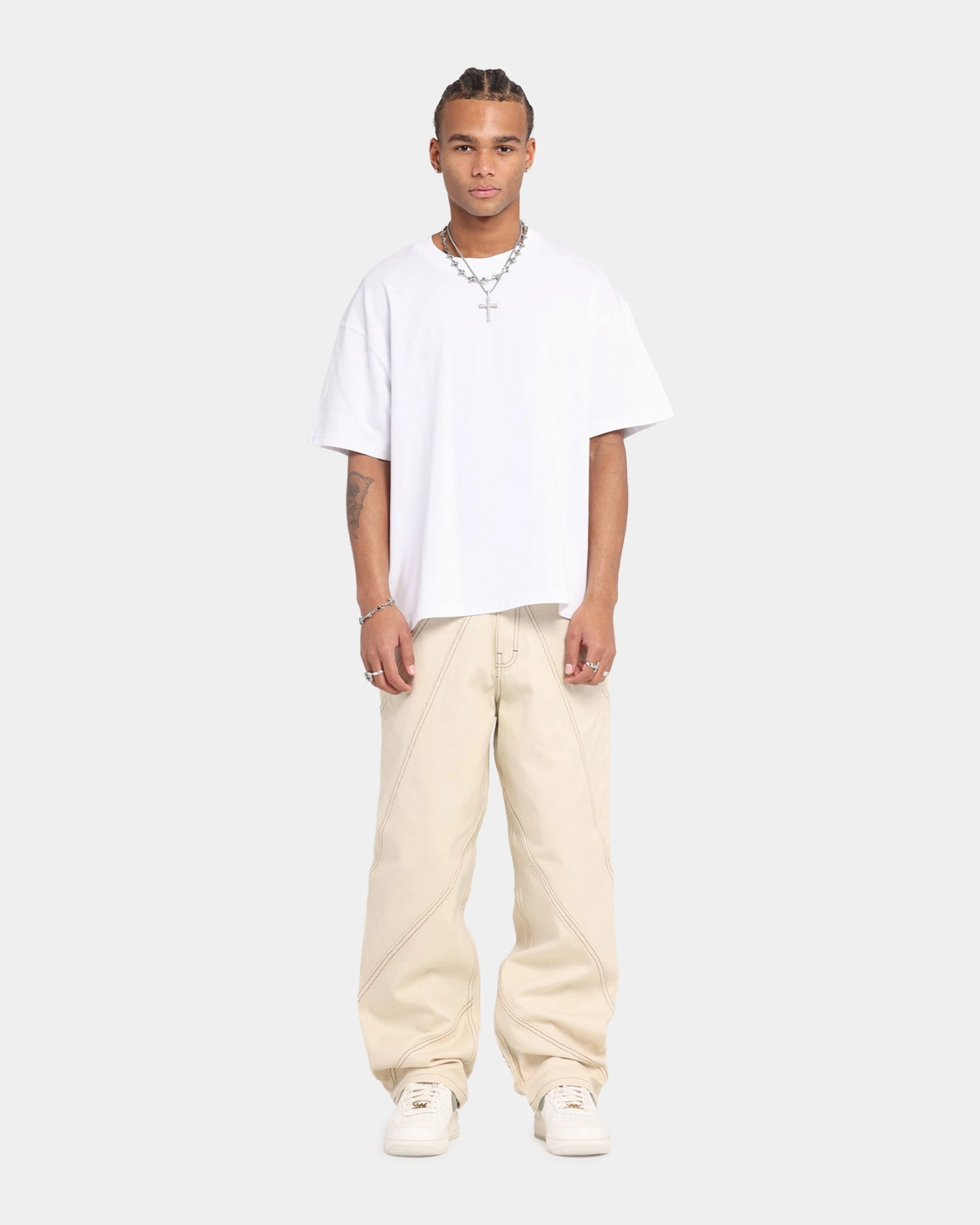 Honor The Gift Racing Panel Pants Bone StretchFabric