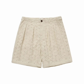 Color Variety Seamless Waistband Honor The Gift Spring Legacy Eyelet Short 'Bone'